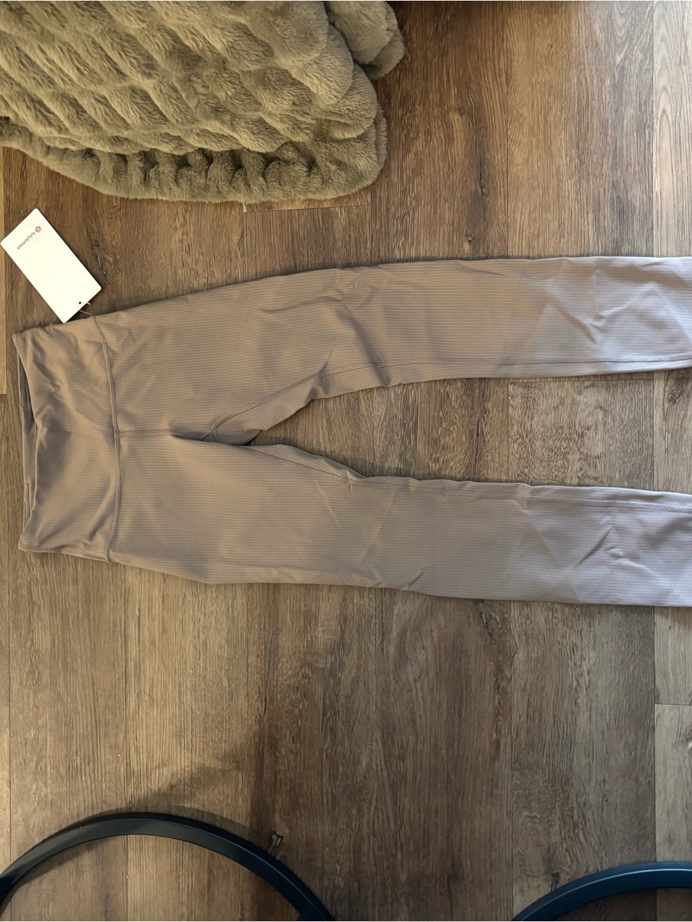 lululemon athletica Ribbed High-Waist Leggings in Taupe